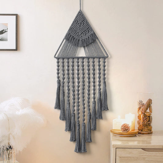 Lewcumy Triangle Macrame Wall Hanging Dream Catcher